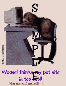 Weasel's cool pet site award